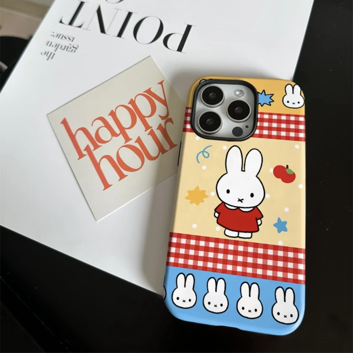 20251025_180156000_iOS-0 Miffy Rabbit Design Matte iPhone Case Magnetic Phone Grip for MagSafe