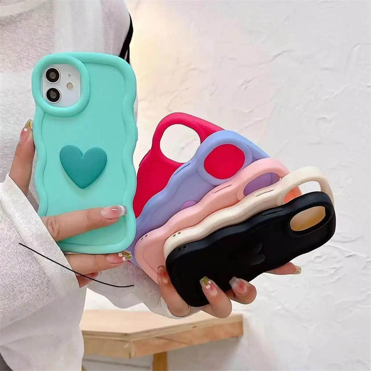 3D Love Heart Wave iPhone Case 00008 3D Love Heart Wave iPhone Case