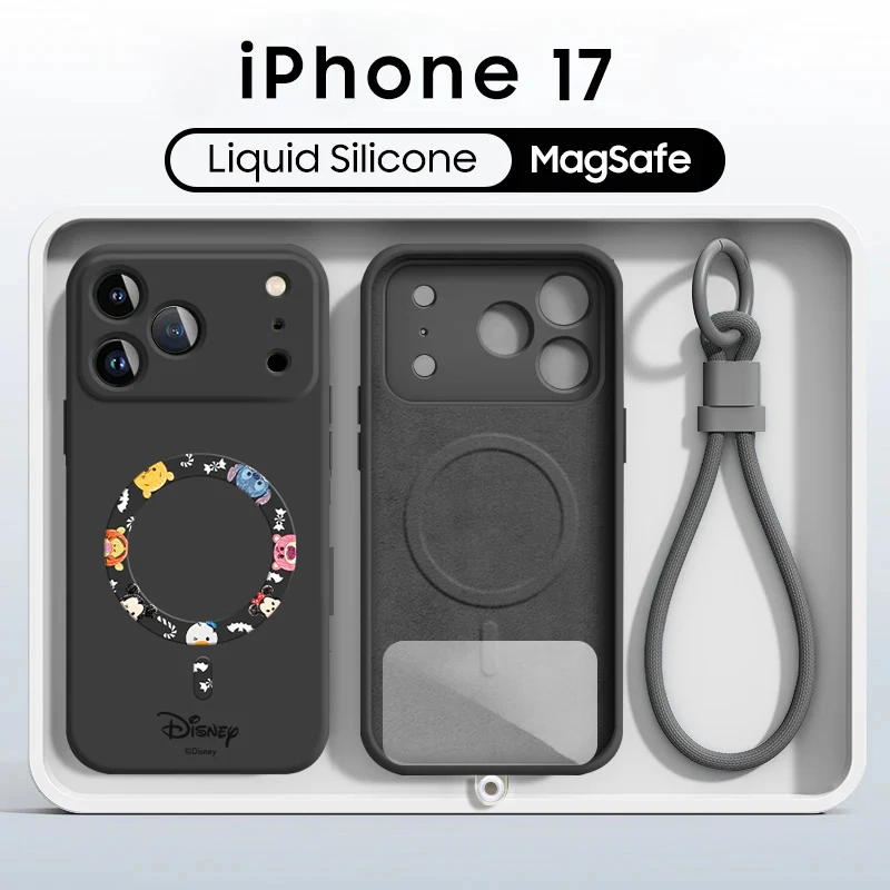 8b9cc7c9808a81fc8db0eaf67a4d79d7 iPhone Lanyard Series | Cartoon Mouse Duck Liquid Silicone MagSafe Phone Case
