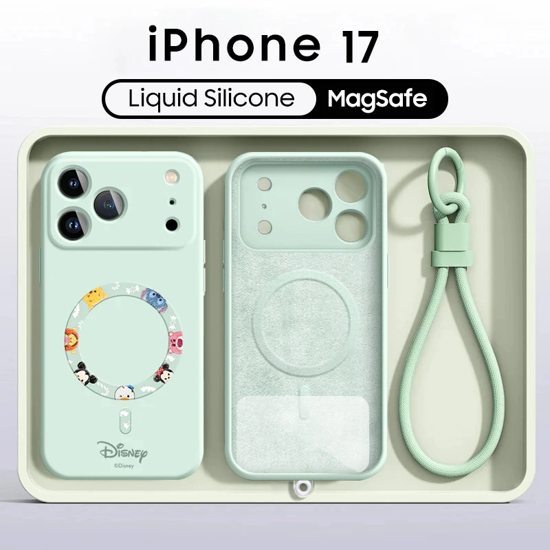 8c15d41b9b829464843b5aa4449a28f3 iPhone Lanyard Series | Cartoon Mouse Duck Liquid Silicone MagSafe Phone Case