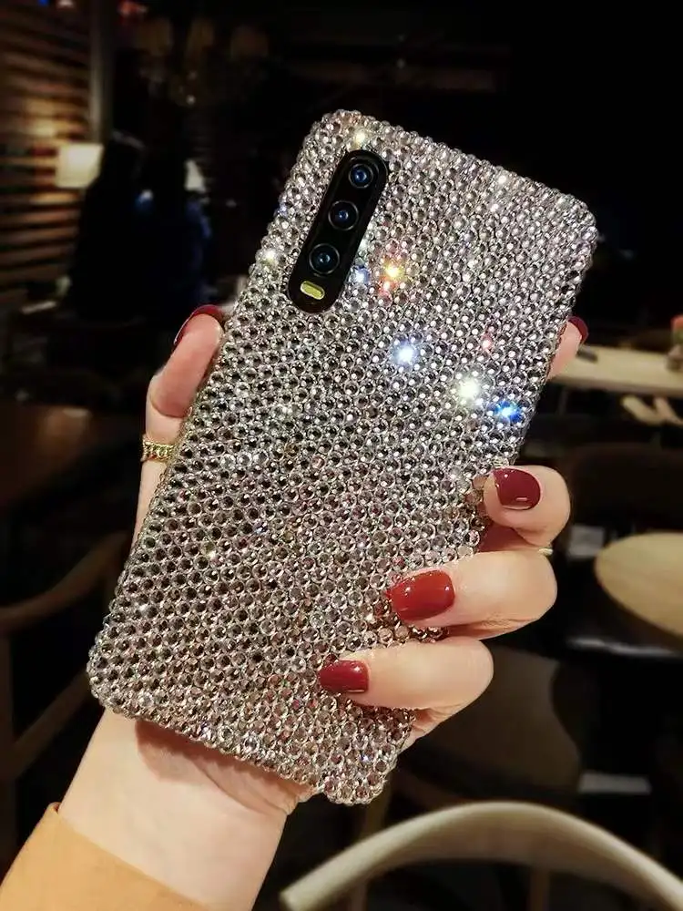 H318ce853370d48588dac1bbac9f9c4b13-2.webp Luxury fashion Bling Rhinestone Gem diamond Soft phone case for apple iPhone 17 Air 16 15 14 13 12 XR 11 Pro Max Glitter cover