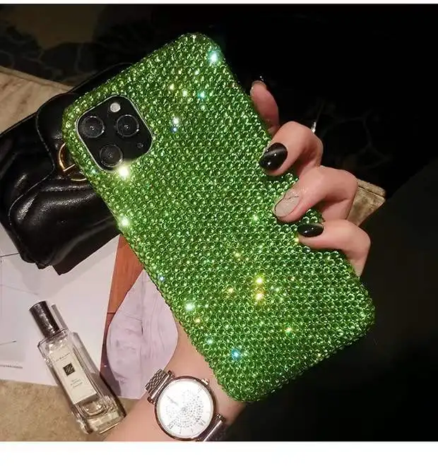 H32b9b2735aa44a4f85d219382301b1f6B-1.webp Luxury fashion Bling Rhinestone Gem diamond Soft phone case for apple iPhone 17 Air 16 15 14 13 12 XR 11 Pro Max Glitter cover
