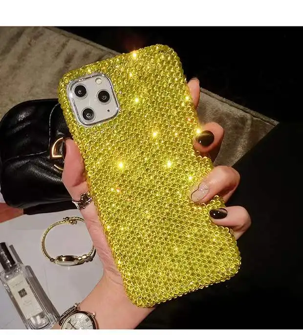 H44c066fd9cfb4202ae8314b29e3e0631k-2.webp Luxury fashion Bling Rhinestone Gem diamond Soft phone case for apple iPhone 17 Air 16 15 14 13 12 XR 11 Pro Max Glitter cover