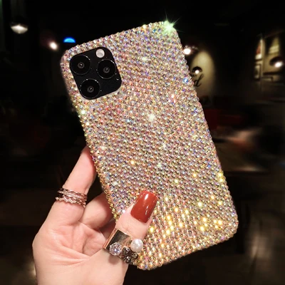 H62fd3e0cf5df4ed4b6b3ceb4ef4b60f8Z-2.webp Luxury fashion Bling Rhinestone Gem diamond Soft phone case for apple iPhone 17 Air 16 15 14 13 12 XR 11 Pro Max Glitter cover