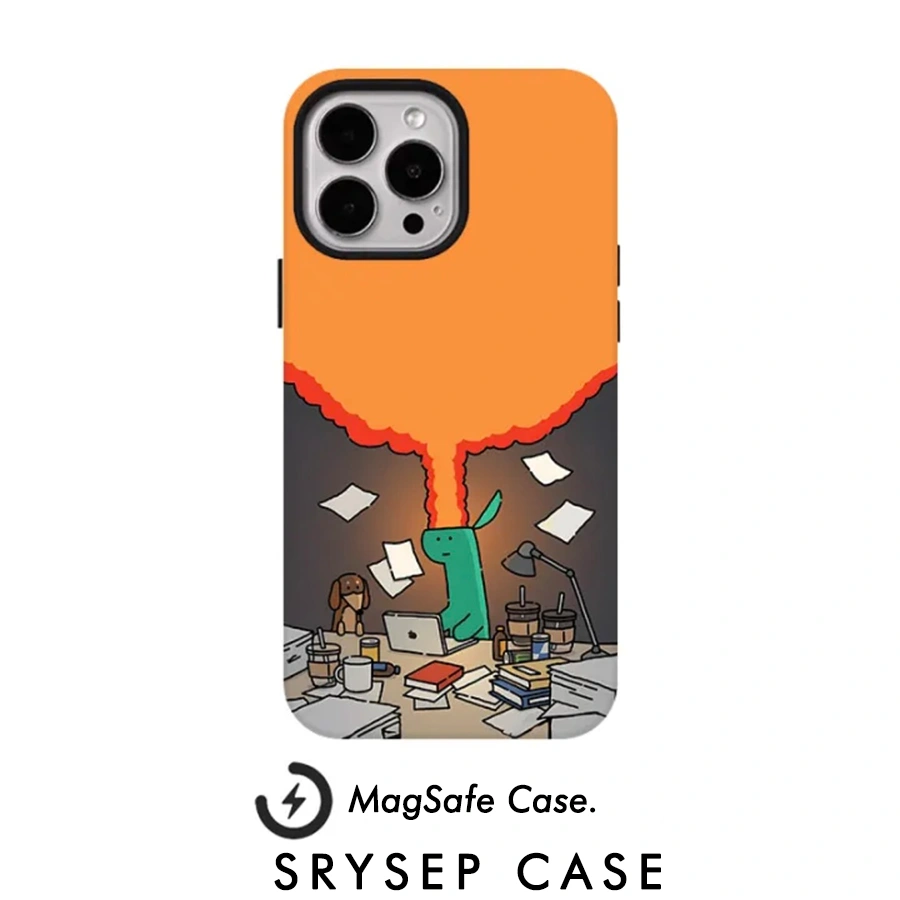 MAGSAFE CASE IPHONE (12) Matte Design Brainstorming iPhone Case Magnetic Phone Grip for MagSafe
