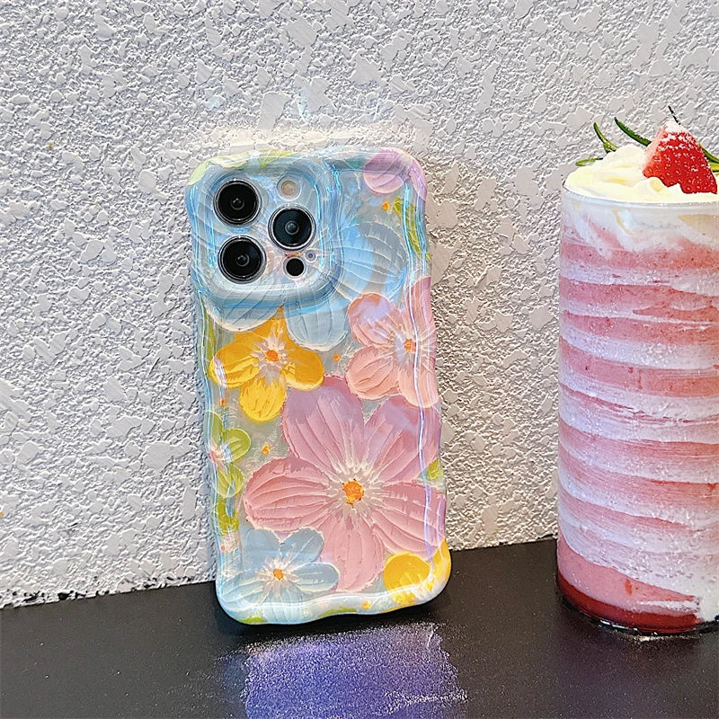 S004feac1081a43da90299f9bedc4ed2dA.webp Luxury Fashion Flowers Laser Glitter Phone Case For iPhone 17 Air 16 Pro Max 15 14 13 12 11 Plus Soft Shockproof Bumper Cover