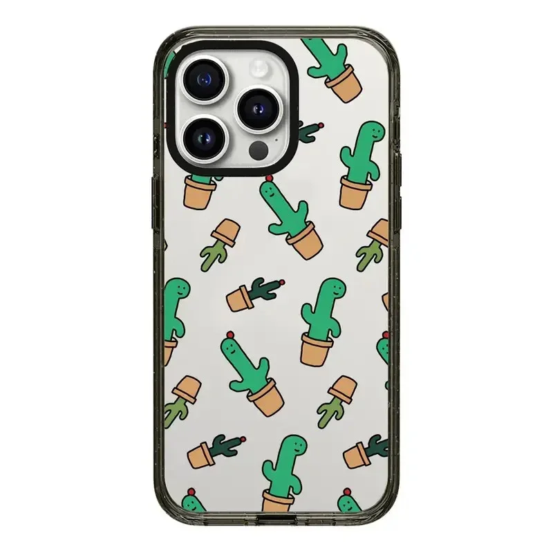 Cartoon Dinosaur Black Border 2.0 Acrylic Phone Case Cover for IPhone 12 13 14 15 16 17 Pro Max Case
