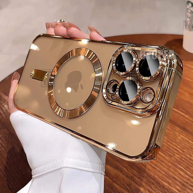 S0350a73038f04870bd4695326dac46db1-6.webp Official Desert Gold Phone Case For iPhone 17 Air 16 15 14 13 12 11 Pro Max Plus Clear Magsafe Magnetic Lens Protect Soft Cover