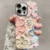 Luxury Flower Glitter Laser Phone Case For iPhone 17 Air 16 Pro Max 15 14 Plus 13 12 11 Diamond Shockproof Lens Protection Cover