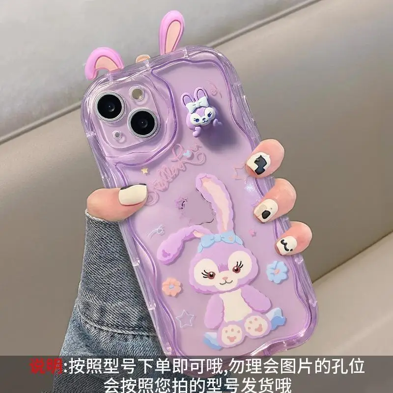3D Cartoon Rabbit Case For iPhone 16 15 14 Plus 13 12 Mini 11 Pro XR XS Max