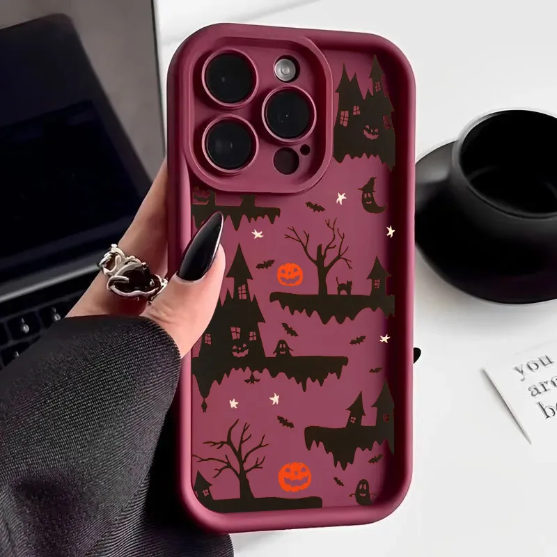 S06ca4f8af2f84ed1abff055624d7099dT.webp Halloween Castle Moon Soft Silicone Case For iPhone 17 Pro 14 15 Plus 11 12 13 16 Pro Max Coque 16E 17AIR Shockproof Phone Cover