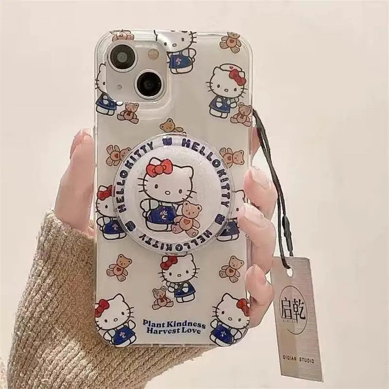 S070b1f779ad14541af4006c4c7c7daa5F.webp Cute Kitty Cartoon Cat Magnetic Grip Holder Magsafe Wireless Charge Chain Case For iPhone 17 Air 16 15 12 Pro Max 14 Plus 13 Mini