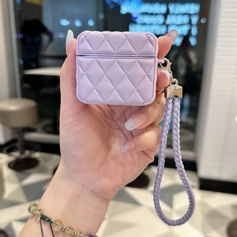 Leather PU Earphone Cover For AirPods 4 For AirPods Pro 2nd Cases For AirPods 3 2 1 Anti-lost Headphone Bag