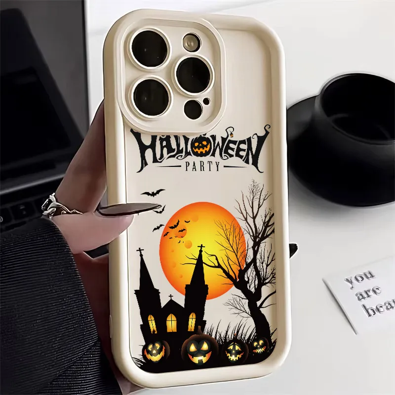 S0971a3b6724b433f9c3fdc37bba9f6068.webp Halloween Castle Moon Soft Silicone Case For iPhone 17 Pro 14 15 Plus 11 12 13 16 Pro Max Coque 16E 17AIR Shockproof Phone Cover