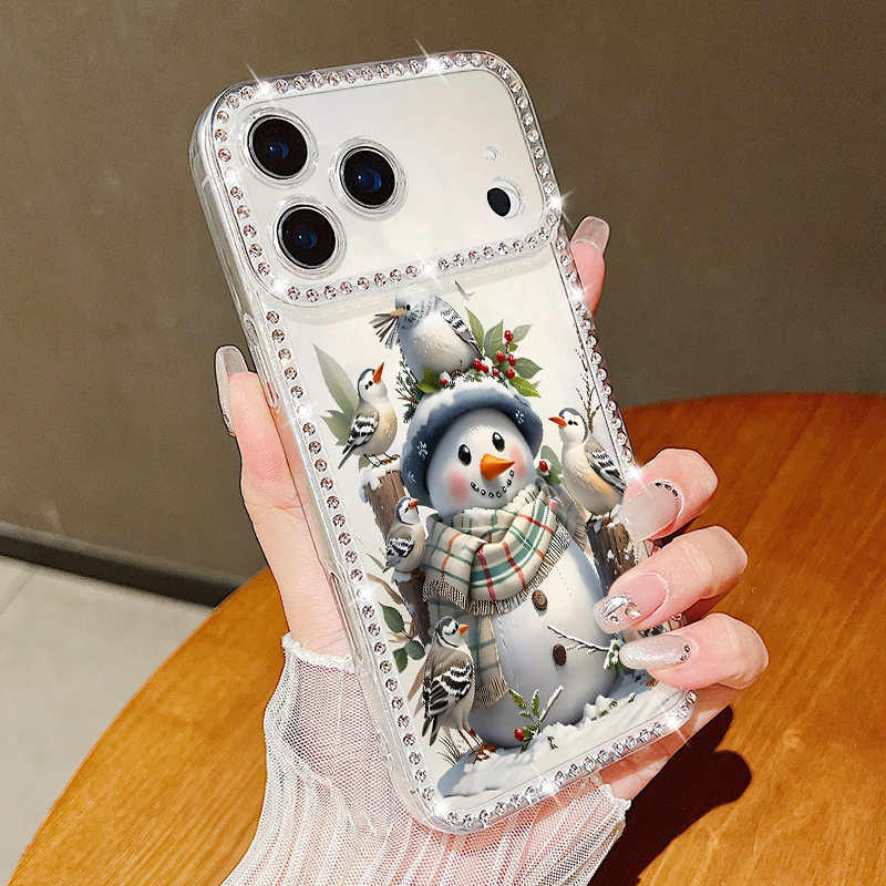 S0a420017a60a4a57a6e999607b2fbe52p.webp For iPhone 17 Pro Max Case Christmas Elk Santa Claus Diamond Cover For iPhone 13 14 15 12 11 16e 17 Air Funda iPhone 16 Pro Max