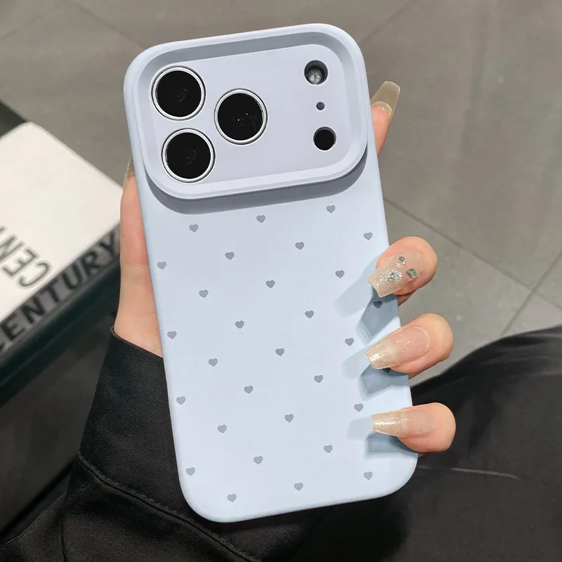 S0a78a01f1e5949cda9b2b161c61bc6fct-1.webp Cute Love Heart Candy Color Matte Case for iPhone 17 16 15 Pro Max 14 Plus 12 13 11 Air Soft Liquid Silicone Ultra Slim Cover