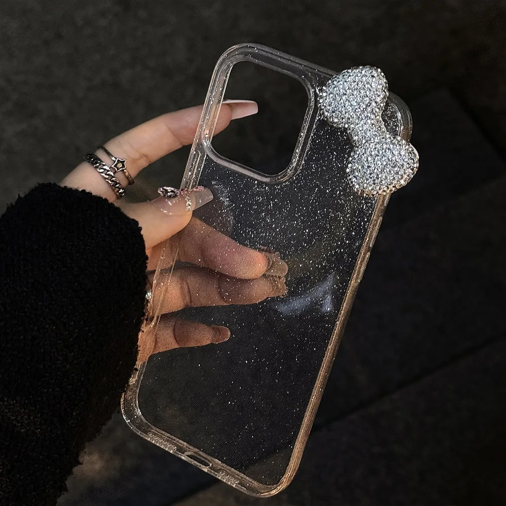 S0afe3f6c2d024e539a35a8e53bae59ebp-2.webp Luxury 3D Rhinestone Bow Bling Glitter Case For iPhone 17 16 15 14 13 12 11 Pro Max X XR Plus Cute Bowknot Shockproof Soft Cover