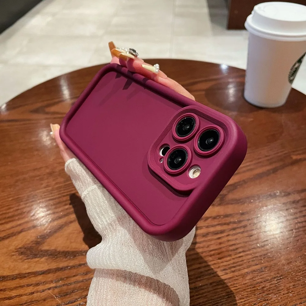 S0d9a817e334144ccb566d2ff637bad08d-1.webp Soft Solid Color Shockproof Phone Case For iPhone 16 15 14 13 12 11 Pro Max XS X XR 8 7 Plus SE 2022 Plain Silicone Bumper Cover