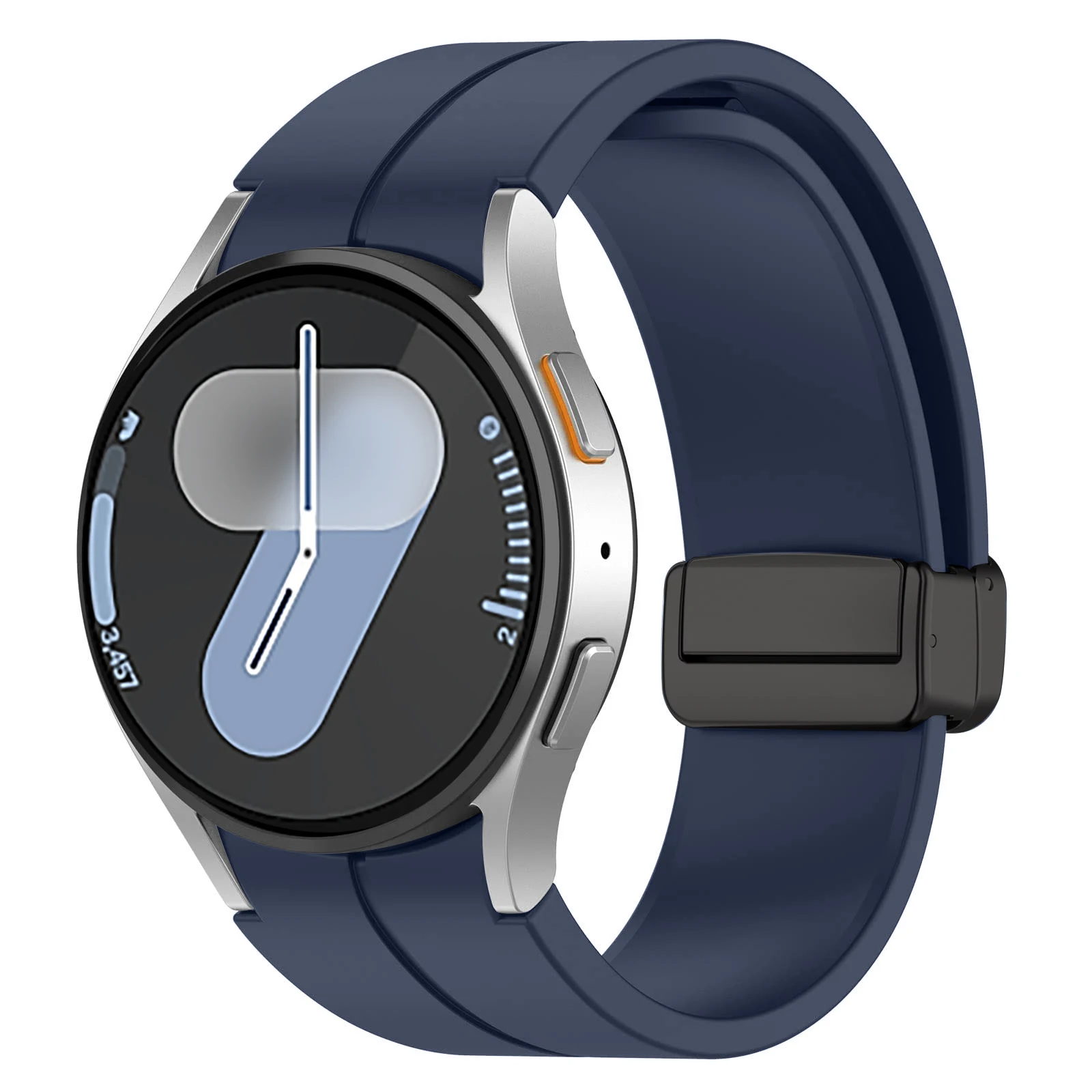 S0f2593bfe57e4193aa70e4fd0b73da00P-2.webp Original Silicone Band For Samsung Galaxy Watch 7 6 5 4 FE 44mm 40mm/5 pro 45mm Magnetic Bracelet watch6 Classic 43mm 47mm strap