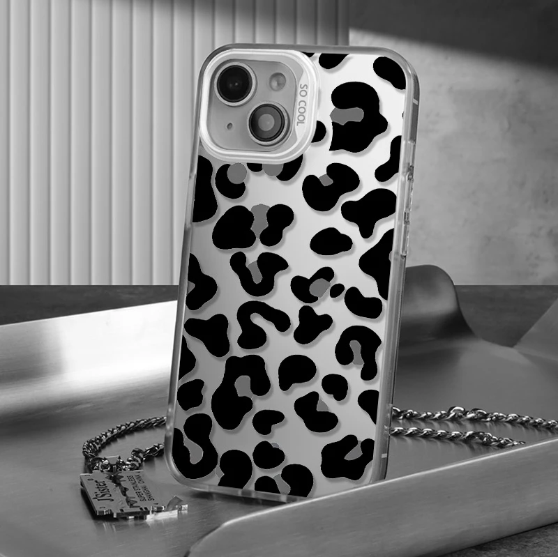 S0f2c1a0446f142088e9c601276286ccd2-1.webp Black Leopard Pattern Phone Case For iPhone 17 Cases iPhone 16 Pro Max 11 13 12 14 15 7 8 Plus 16E XS XR Anti-Fall Frosted Cover