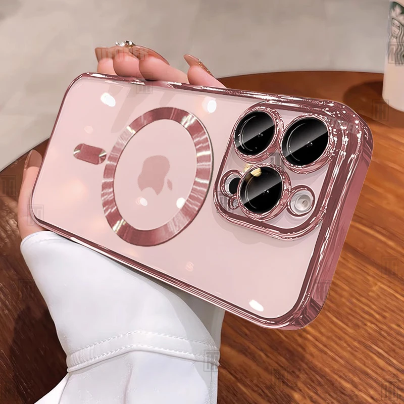 S108ec6a6e6964c4da85b320b7b8ede73j-6.webp Official Desert Gold Phone Case For iPhone 17 Air 16 15 14 13 12 11 Pro Max Plus Clear Magsafe Magnetic Lens Protect Soft Cover
