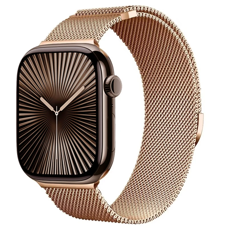 Pure Titanium Metal Milanese Strap for Apple Watch Band Ultra3/2 49mm 11 10 9 8 7 Magnetic Bracelet iWatch 6 5 4 SE2 46mm 45mm 41mm 44mm 40mm