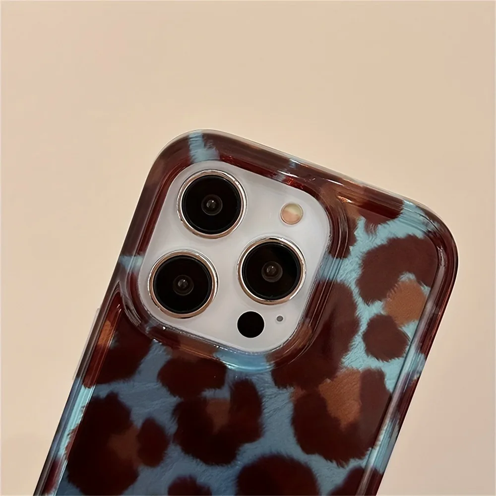 S14ae65ba8fef4b3db3616c3187caa11a9.webp Simple Fashion Smudge Leopard Print Soft Phone Case For iPhone 17 Cases iPhone 16 Pro Max 15 14 13 12 11 XS X XR 7 8 Plus Cover