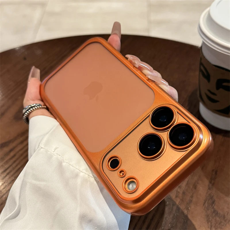 S14c8ed088bf9408ea4728341af5dc6f7o-1.webp Luxury New Ultrathin UV Plating Matte Anti Slip 17 Pro Max Phone Case for iPhone 17 Lens Film Protect Translucent Hard PC Cover