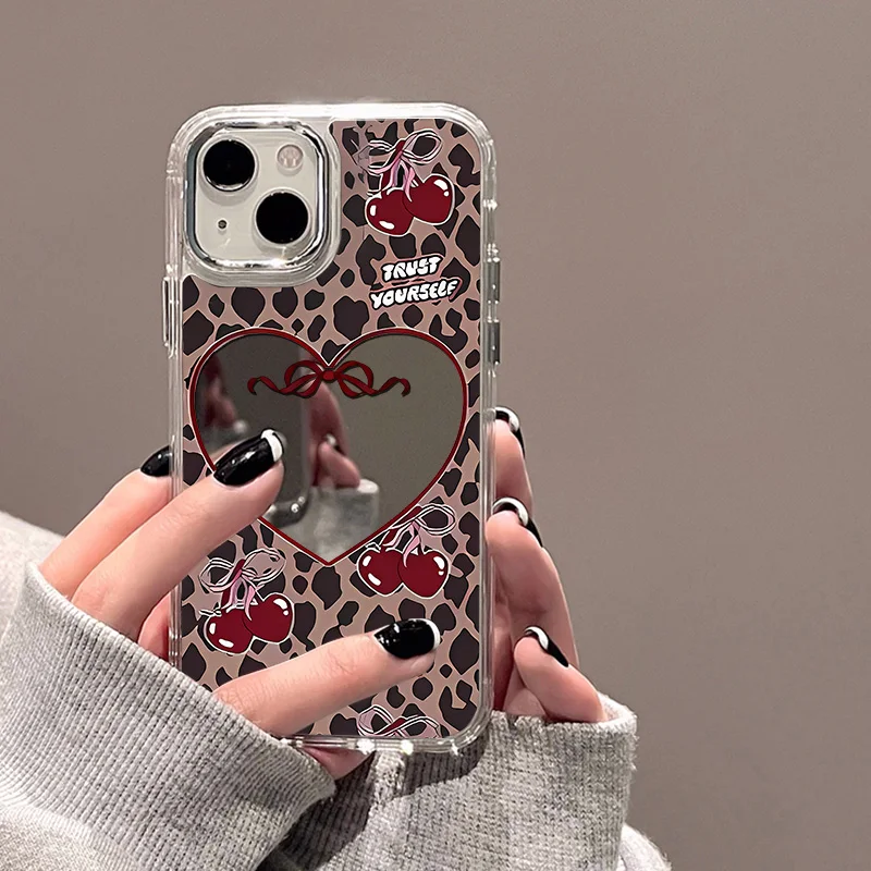 S14e2b0ff05734951ace1db6115b3fb79g.webp Love Heart Mirror Phone Case For iPhone 17 Pro Max Case iPhone 16 13 15 11 12 14 Pro Max 17 Air XR XS X Shockproof Bumper Cover