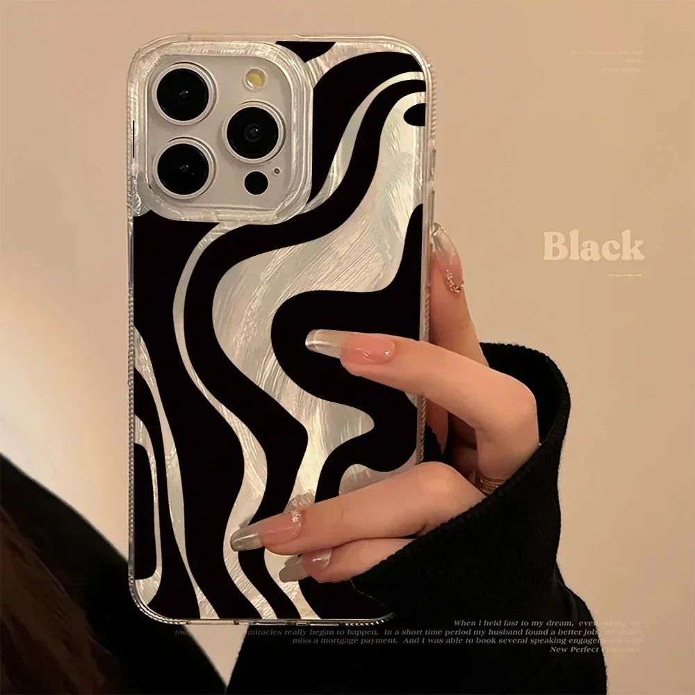 S154f41af0b554b39a66223586a40a44bM.webp Luxury Laser Wave Pattern Phone Case For iPhone 17 16 Pro Case iPhone 15 14 13 12 11 Pro Max Mini 17Air 7 8 16 Plus SE2 Cover