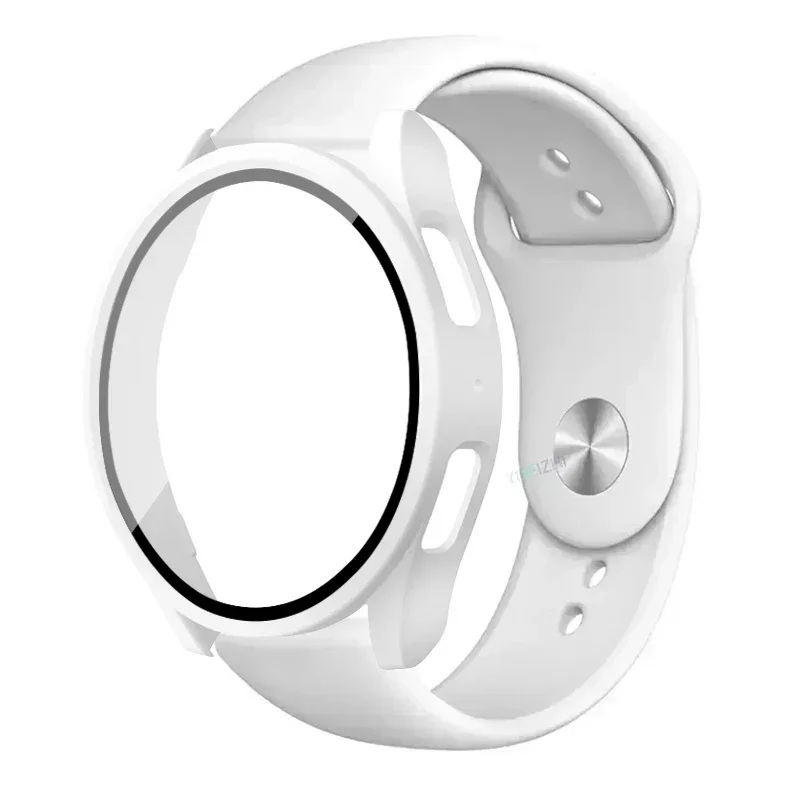 S15a668b1b75f4d13bb21598ac6923aa5x.webp Tempered Glass+Case+Strap For Samsung Galaxy Watch 7 6 4 5 40mm 44mm Silicone band+Screen Protector 2 pack watch Accessories