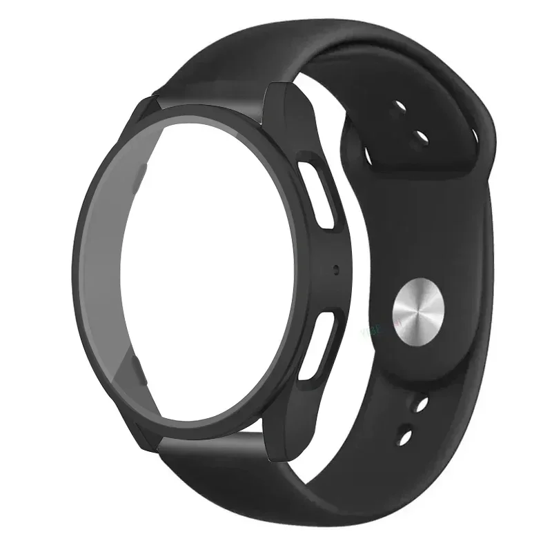 S15c93489c9cb41c59a3ec71c65593f55F.webp Tempered Glass+Case+Strap For Samsung Galaxy Watch 7 6 4 5 40mm 44mm Silicone band+Screen Protector 2 pack watch Accessories
