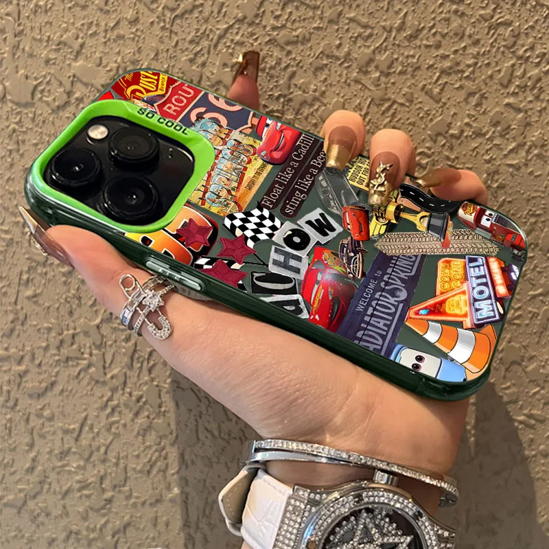 S18c9a5e90af54453b2a7d040e5b2af62g.webp Lightning McQueen 95 Cars Plating Case for iPhone 13 14 16 15 12 11 Pro Max XS X XR 8 7 Plus SE 2020 Shockproof Matte Hard Cover