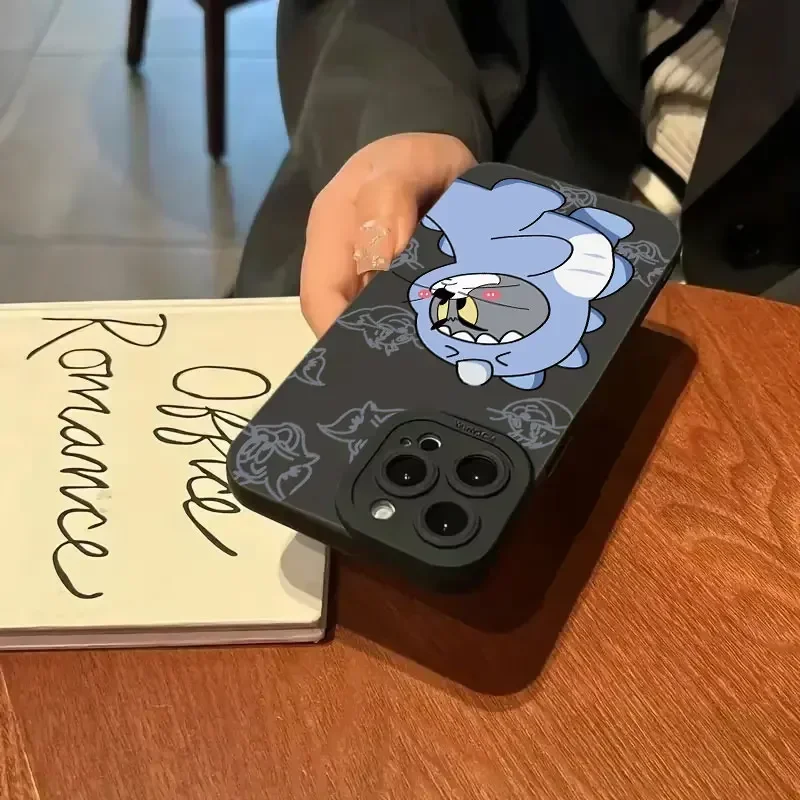 S18fc27f464fb42e0ac7dd5a756eec9bep-1.webp Cartoon Tom and Jerry Couple Phone Case For iPhone 16 11 12 13 14 15 Pro Max Mini Plus XS X XR Max 7 8 SE Shockproof Back Cover
