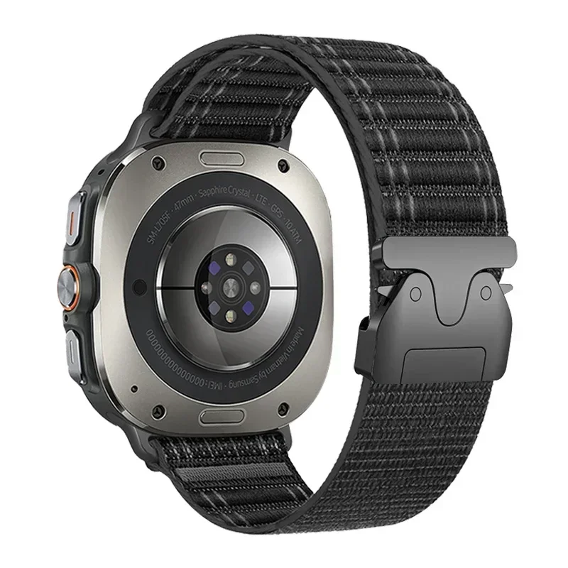 Nylon Sport Strap for Samsung Galaxy Watch Ultra 47mm Adjustable Bracelet Correas Wristband for Galaxy Watch 7 Ultra Band Correa