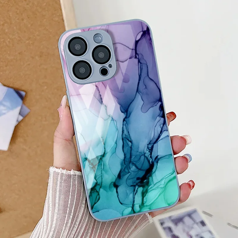 S1aa6cc01baa04d95885cefd9b43b99a4p.webp Marble Pattern Phone Case For iPhone 16 Pro Max Case iPhone 15 13 11 12 17 14 Pro Max 16e XR XS 7 8 Plus SE Tempered Glass Cover
