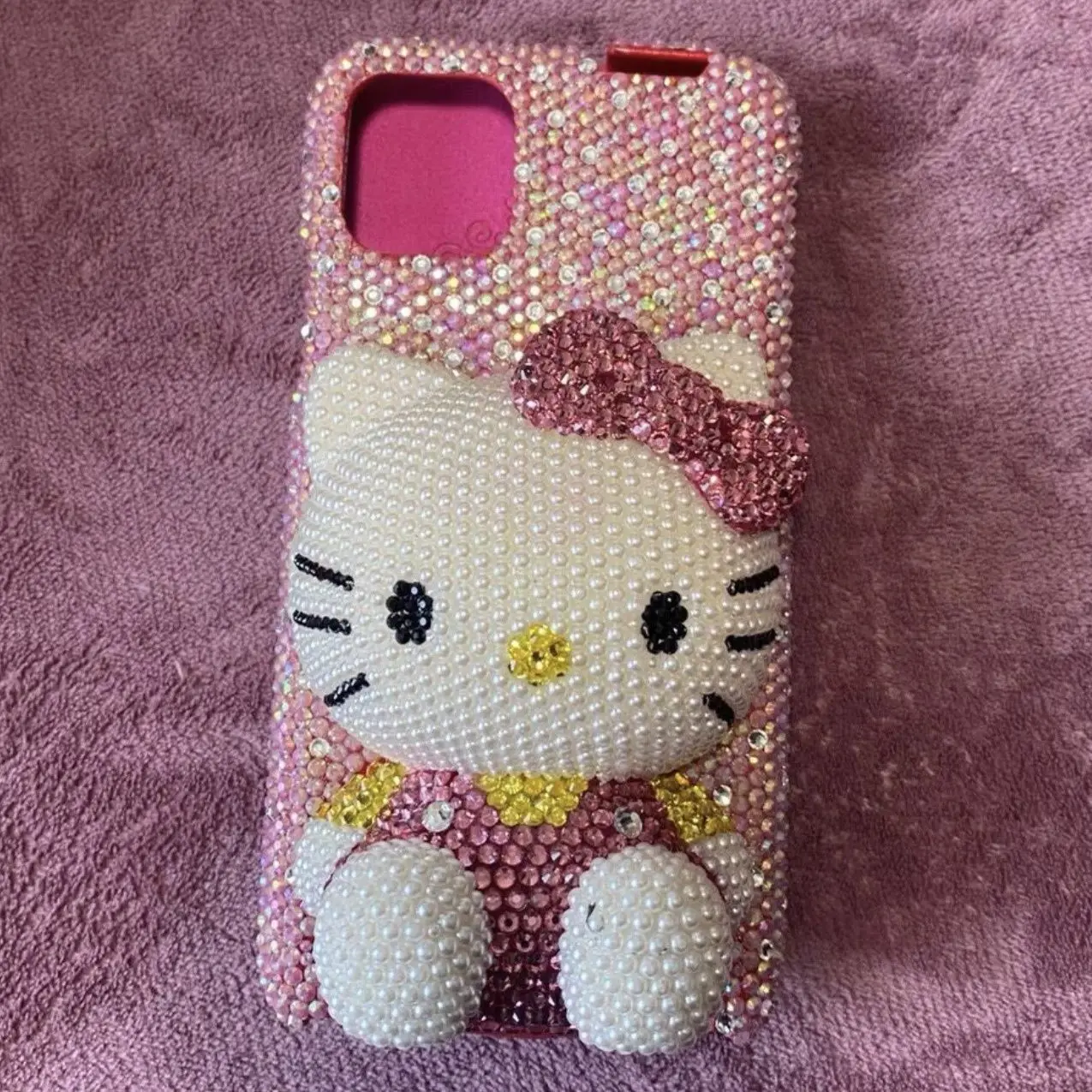 S1d8955e478fa49b7bcd9eeadf086ac374.webp Cute 3D Cat Cartoon Kitty Rhinestone Bling Crystal Phone Case Chain for iPhone 16 12 13 14 15Pro Max X Xs Xr 7 8 Plus Se 2 3 10 Kawaii