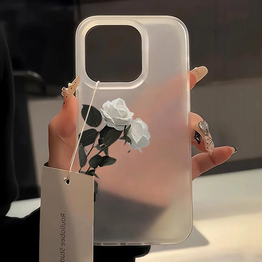 S1d9d50deb3ef45f4af009a987ac7f38f1.webp Flower Clear Phone Case For iPhone 16 Pro Case iPhone 13 15 17 11 12 14 Pro Max Plus 12 13 Mini Shockproof Silicone Soft Cover