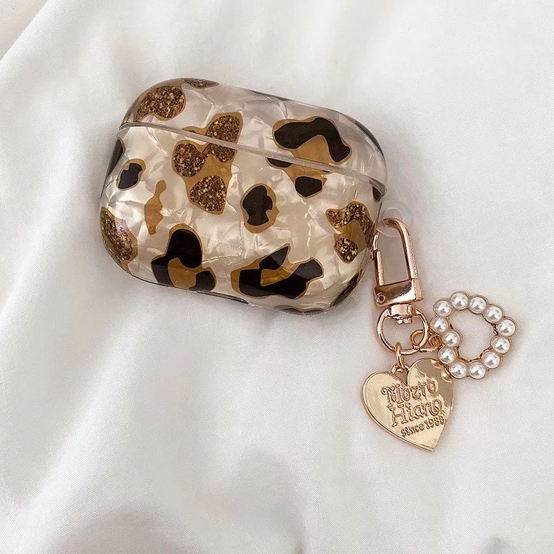 S1ed21883a5a64d1a8c185fd15ad6d1e1Q.webp Leopard Pendant Headphone Protective Cover For Airpod 1 2 3 Pro 1 2 3 Pearl Earphone Cases