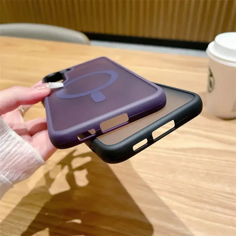 S1fd7801a2f20494094b675d236678611L.webp Luxury New Matte Translucent Business Phone Case for Samsung Galaxy S25 S24 Ultra S23 S22 Plus S20 S21 FE Magsafe Magnetic Cover