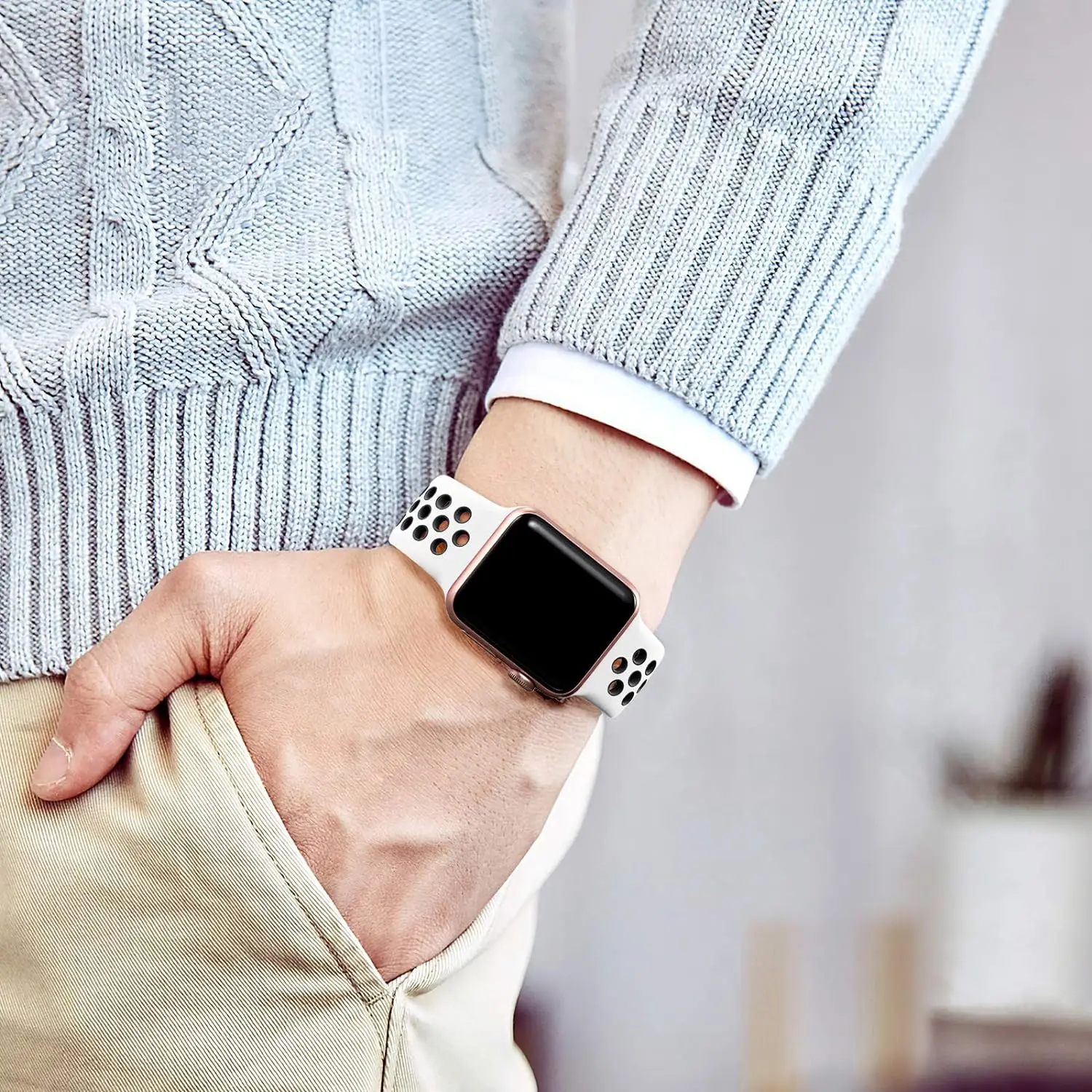 S20a6996160544b0eb430fbe6a23e9c6dw-2.webp Sport Strap for Apple Watch Band 46mm 44mm 40mm 42-38-41mm 45mm Breathable Bracelet iWatch Series 10 9 8 7 6 SE 5 3 Ultra 2 49mm
