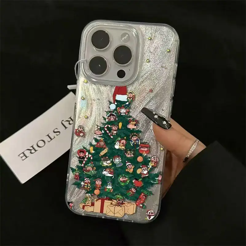 S21222feadecc47e2aed46ca28e28d7f3l.webp Oil painting Christmas Tree Phone Cases For iPhone 17 Pro Max 17Air 16 Pro Max 16E 15 14 13 12 11 Pro Camlet Anti Drop Cover