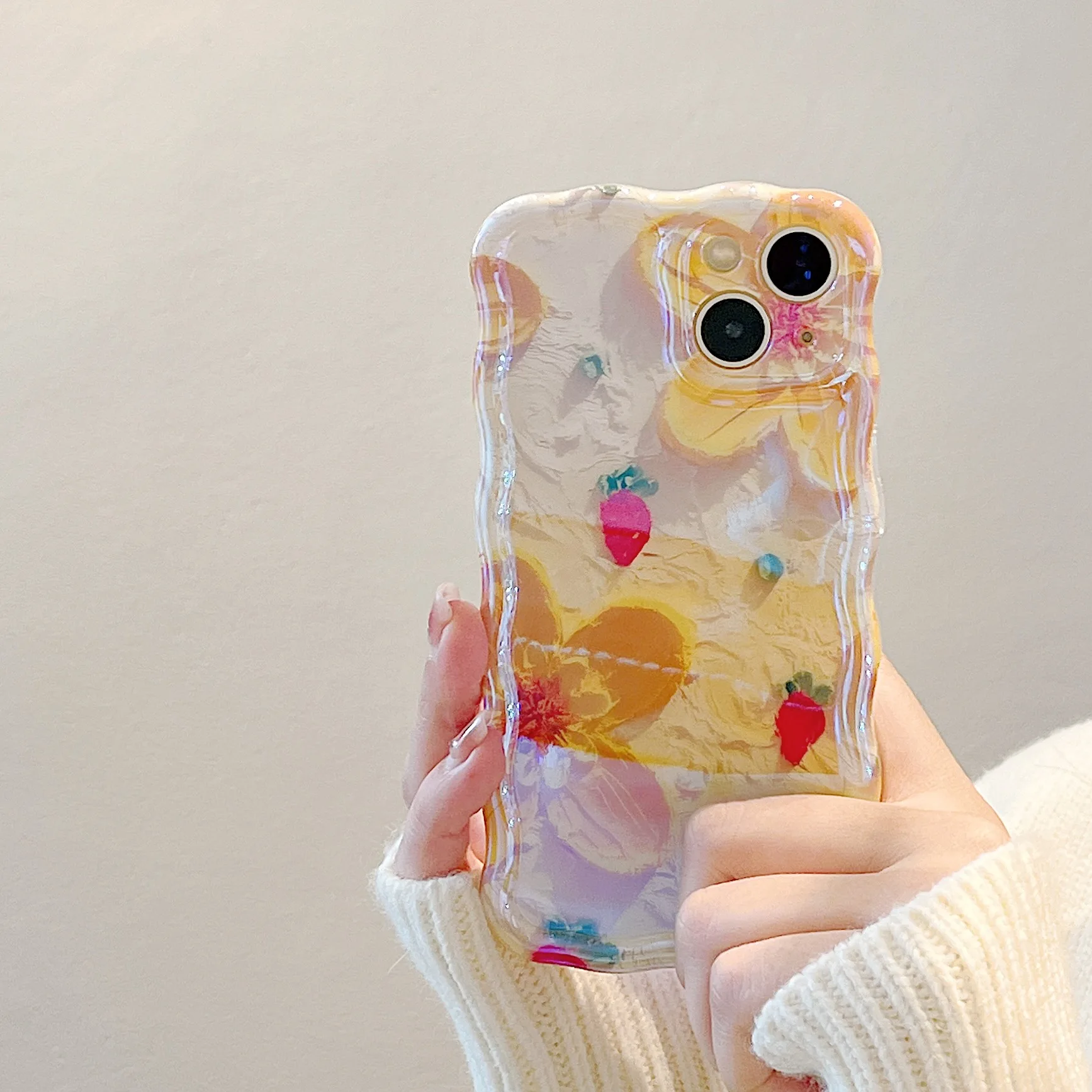 S23cfc3bf6c9645bd9a0ae29052aa9b861.webp Luxury Fashion Flowers Laser Glitter Phone Case For iPhone 17 Air 16 Pro Max 15 14 13 12 11 Plus Soft Shockproof Bumper Cover