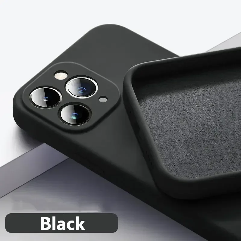 S244f05d4a86e4da5b7c166577461be6fW-2.webp Official Phone Case For IPhone 17 Air 16 15 14 13 11 12 17 Pro Max Plus Silicone Solid Color Fall and Collision Protection Cover