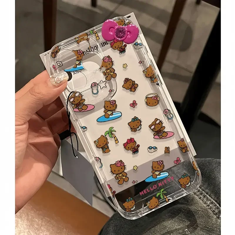 S246562315ca34f15ad6544306a8888b1v.webp Lovely Kitty Surfing Black Skin Bow Phone Case For iPhone 16 Pro Max 15 14 13 12 11 Xr Xs Max 7 8 PLUS MINI Y2K Sheel Case