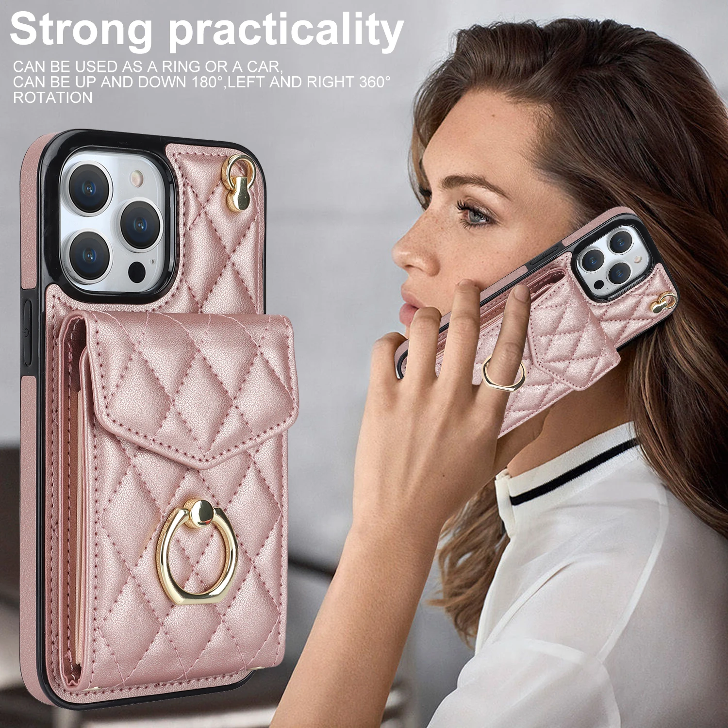 S248d6a4bbd57421a89e00319c5a3152bn-1.webp Crossbody Lanyard Ring Holder Leather Case for iPhone 13 14 15 16 E 17 Pro Max 17 Air 16 Plus 12 11 Multi Card Slot Wallet Cover