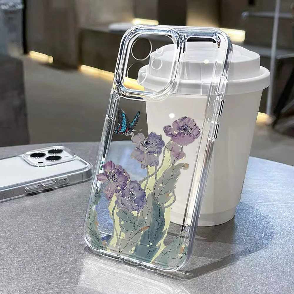 S2566f65e02794d99aa49e3e70b0796cdf.webp Rose Flower Phone Case For iPhone 16 Pro Case iPhone 17 11 13 15 12 14 Pro Max 16E XR XS 7 8 Plus SE Soft Shockproof Clear Cover