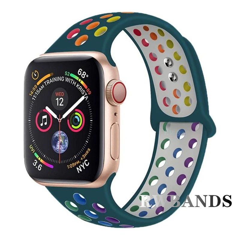 S2568ccc0e18547f488e87eb4c2ccbc90d-3.webp Sport Strap for Apple Watch Band 46mm 44mm 40mm 42-38-41mm 45mm Breathable Bracelet iWatch Series 10 9 8 7 6 SE 5 3 Ultra 2 49mm