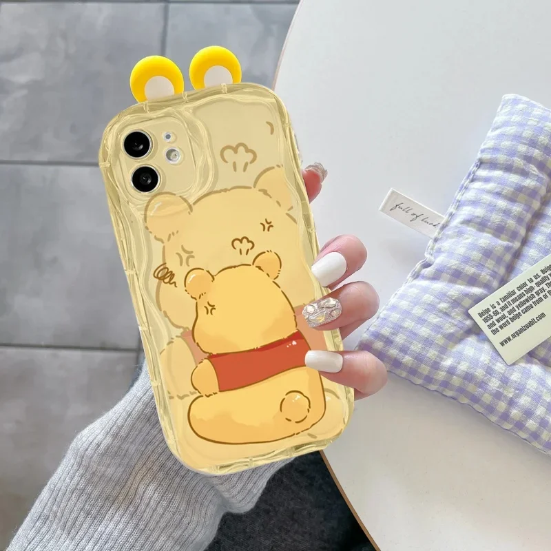 S259068a73851425fb7822e2181ef7dace.webp 3D Ears Miki Winni Mini Mouse Case For iPhone 11 15 14 16 Pro Max 12 13 Mini 6 7 8 Plus cover 3D Cute