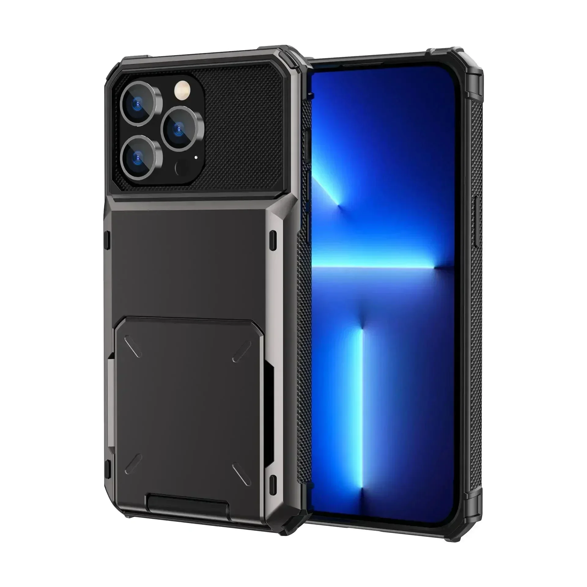 S2670f7403cba41c3935780d12d65c785H.webp Card Holder Case For iPhone 17 Pro Max 16 15 Pro Max 14 13 12 11 Heavy Duty Wallet Hidden Flip Slot Protective Hard Back Covers